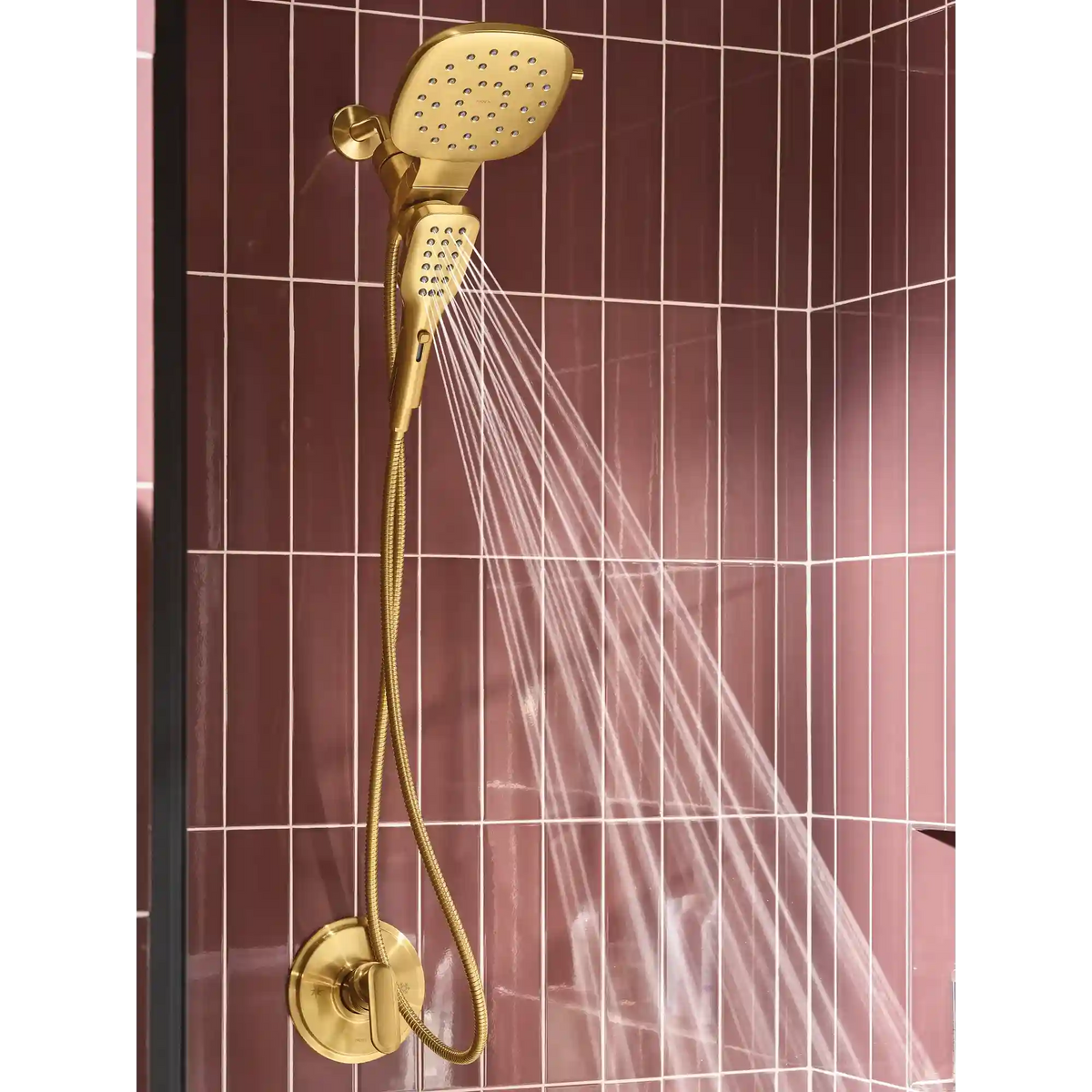 Verso 7" Square Dual Head Combination Shower with Infiniti Dial In