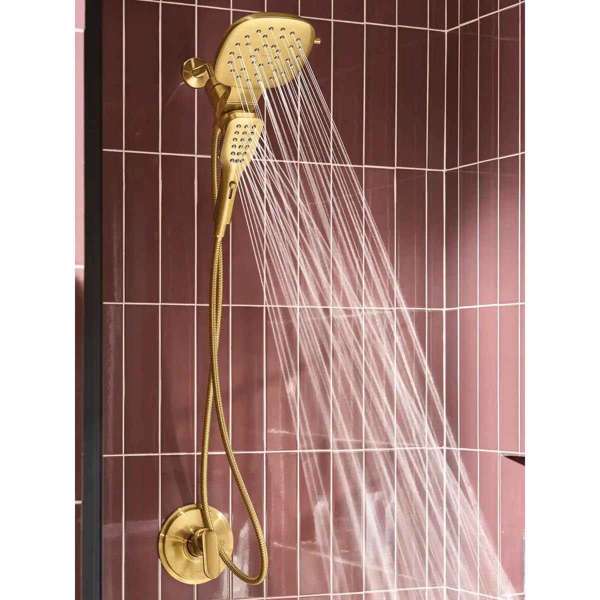 Verso 7" Square Dual Head Combination Shower with Infiniti Dial In