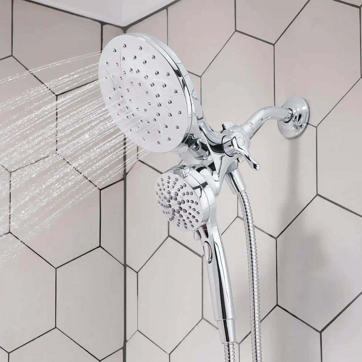 Engage Six-Function 6 1/2" Diameter Standard Spray Head with Handheld Shower