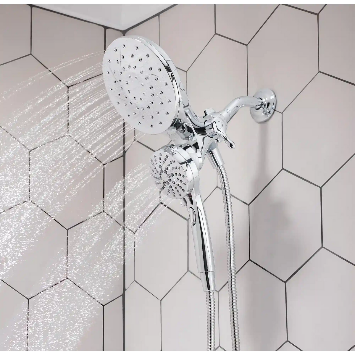 Engage Six-Function 6 1/2" Diameter Standard Spray Head with Handheld Shower