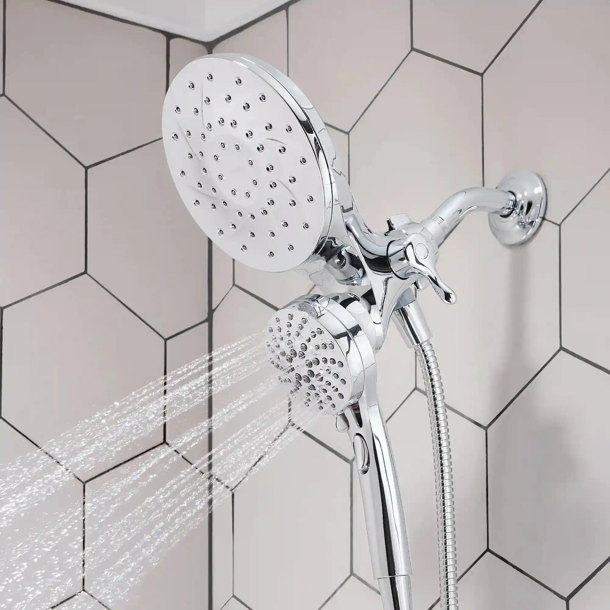 Engage Six-Function 6 1/2" Diameter Standard Spray Head with Handheld Shower