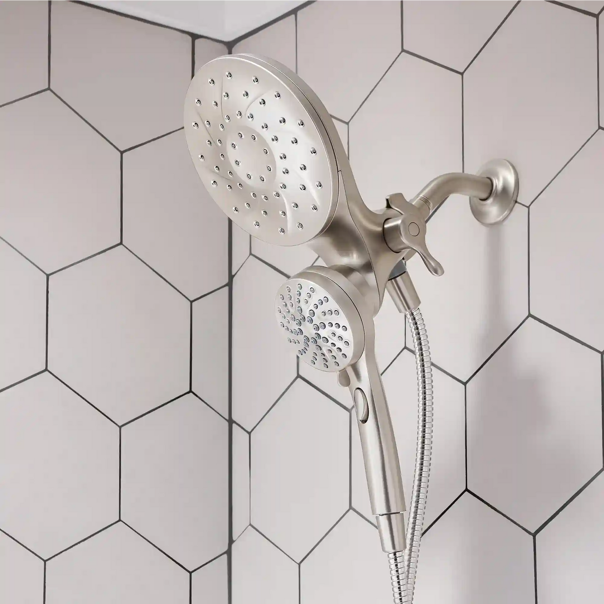 Engage Six-Function 6 1/2" Diameter Standard Spray Head with Handheld Shower