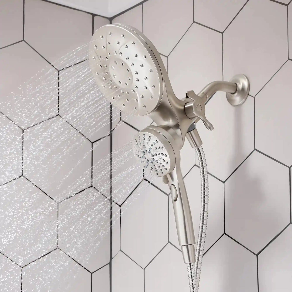 Engage Six-Function 6 1/2" Diameter Standard Spray Head with Handheld Shower