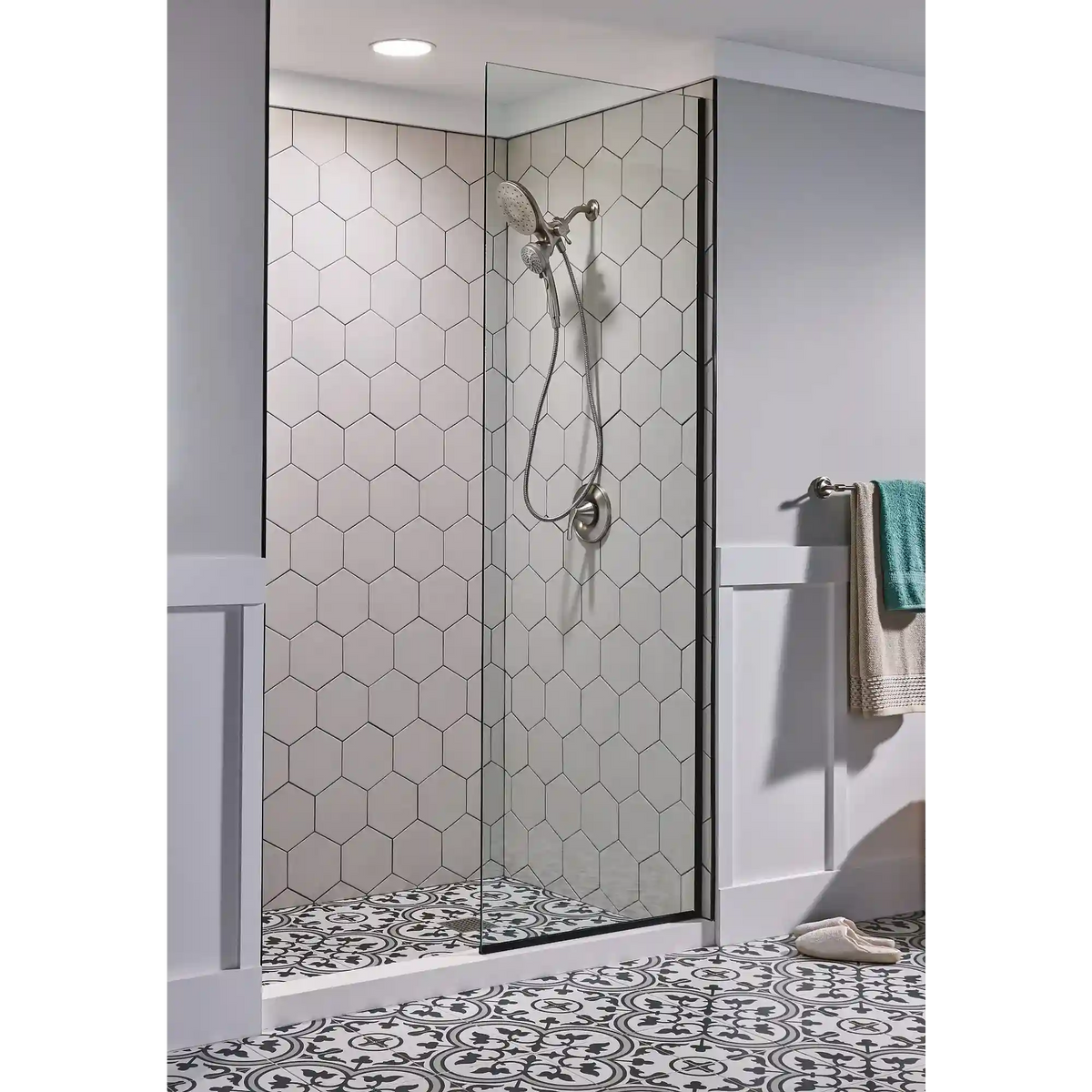 Engage Six-Function 6 1/2" Diameter Standard Spray Head with Handheld Shower