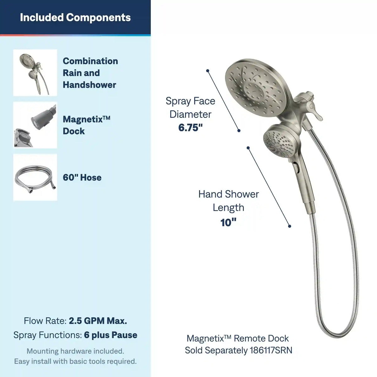 Engage Six-Function Standard with Handheld Shower