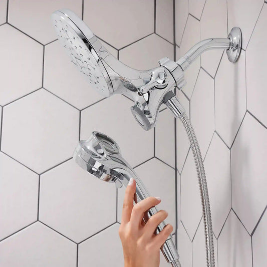 Engage Six-Function 6 1/2" Diameter Standard Spray Head with Handheld Shower
