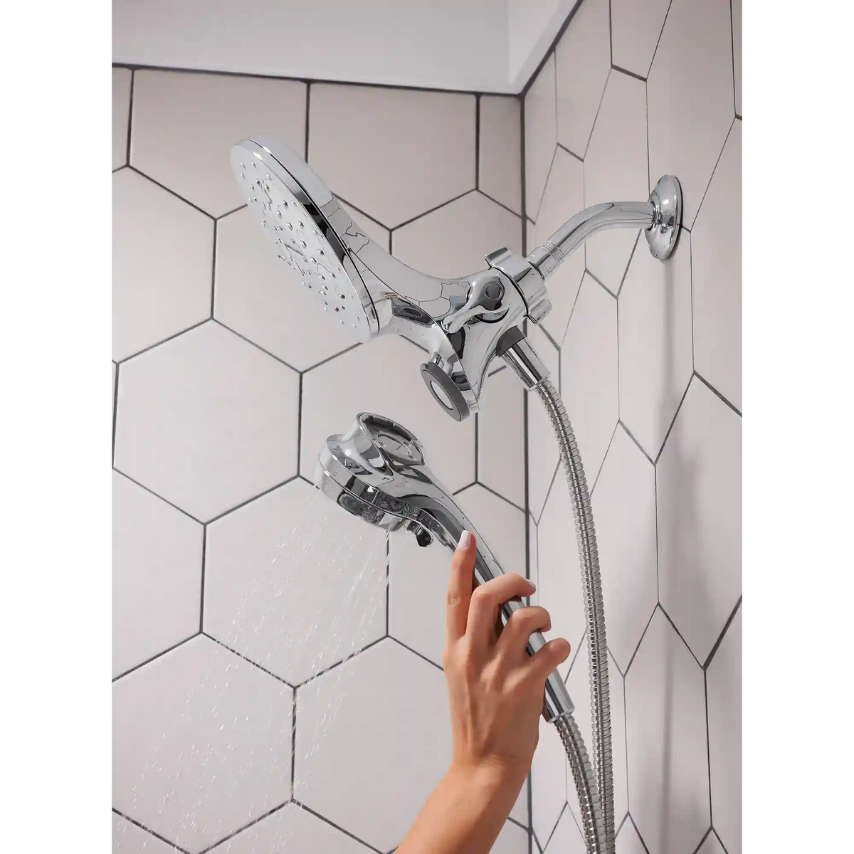 Engage Magnetix Chrome Six-Function Handshower and Rainshower Combo