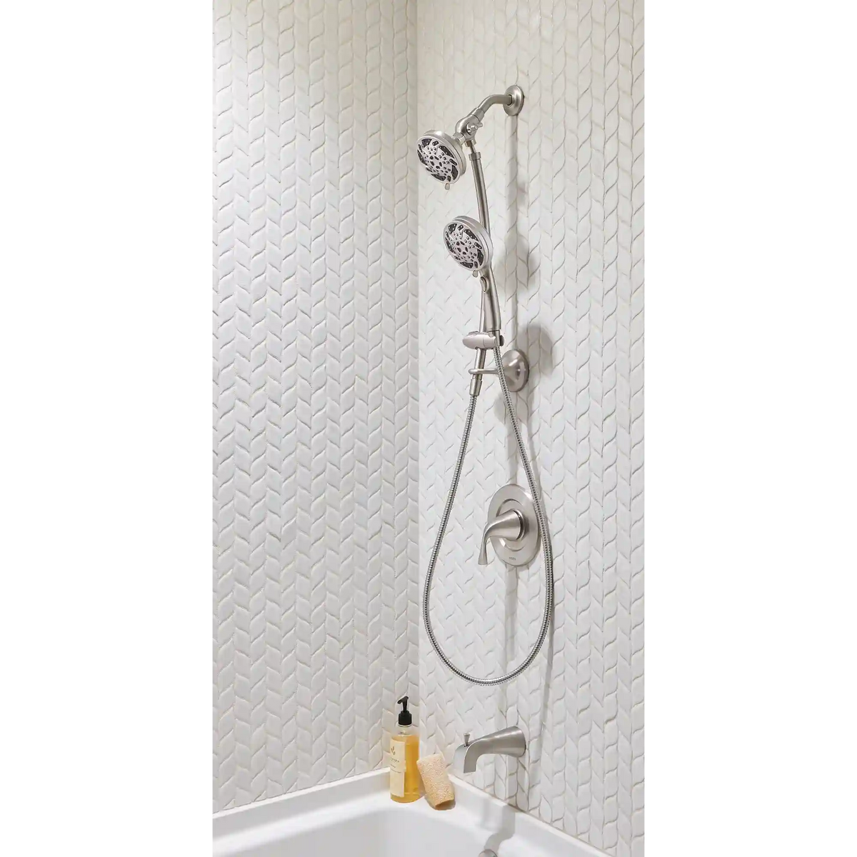 Renewal Five-Function 4 1/2" Diameter Standard Spray Head with Handheld Shower