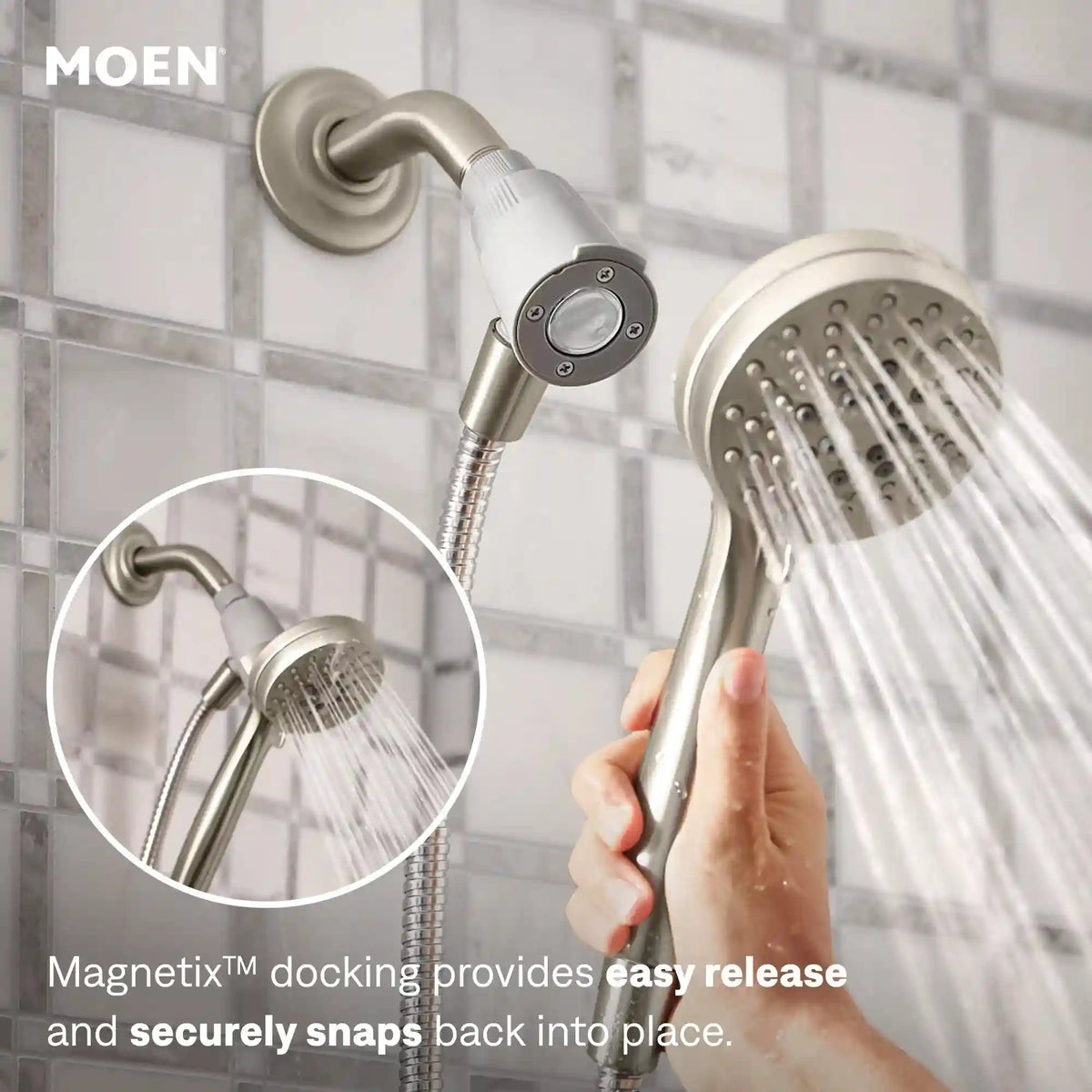 Engage Six-Function Eco-Performance 3 1/2" Diameter Spray Head Handheld Shower