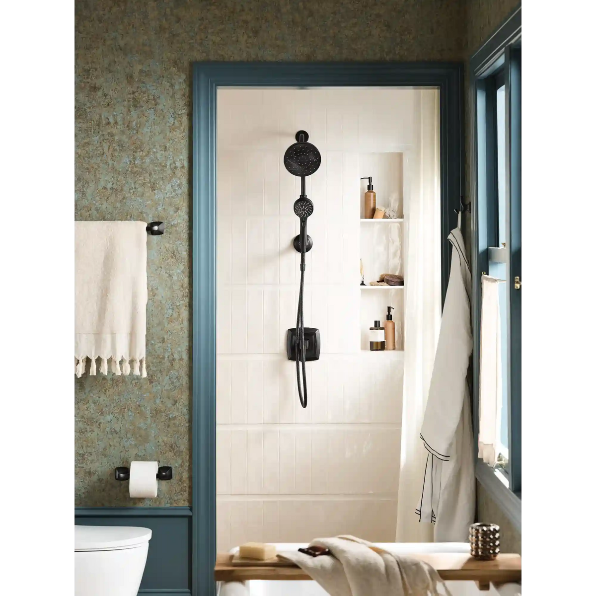Engage Six-Function 6-1/2" Diameter Spray Head Standard with Handshower