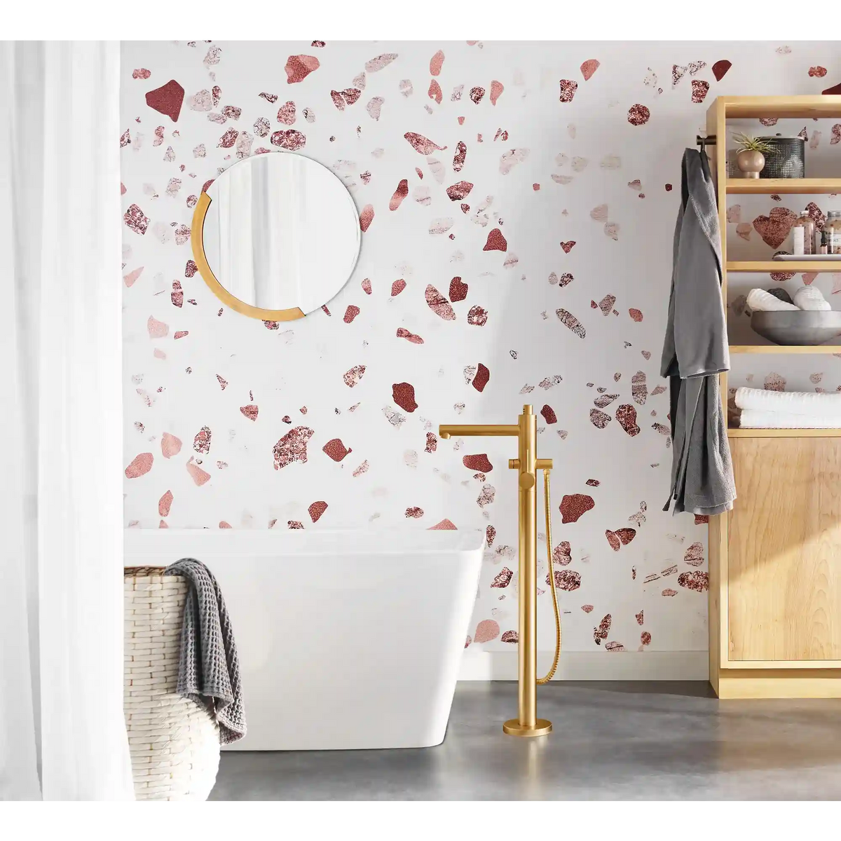 Align One-Handle Tub Filler Includes Hand Shower