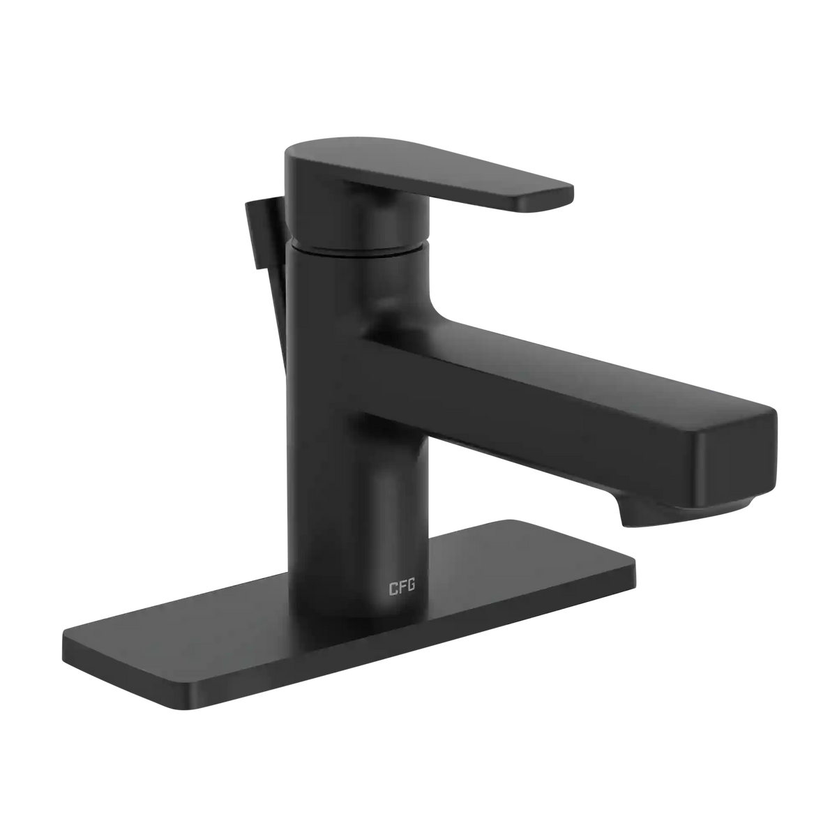 Slate Matte black one-handle low-profile bathroom faucet