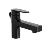 Slate Matte black one-handle low-profile bathroom faucet