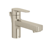 Slate Brushed nickel one-handle low-profile bathroom faucet