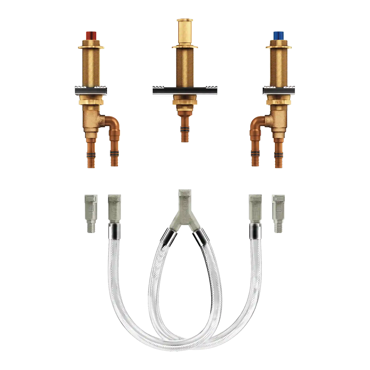 M-Pact Two Handle Roman Tub Valve 10" Center 1/2" Crimp Ring Pex Cold Expansion Pex Connection
