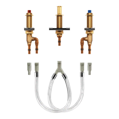 M-Pact Two Handle Roman Tub Valve 10" Center 1/2" Crimp Ring Pex Cold Expansion Pex Connection