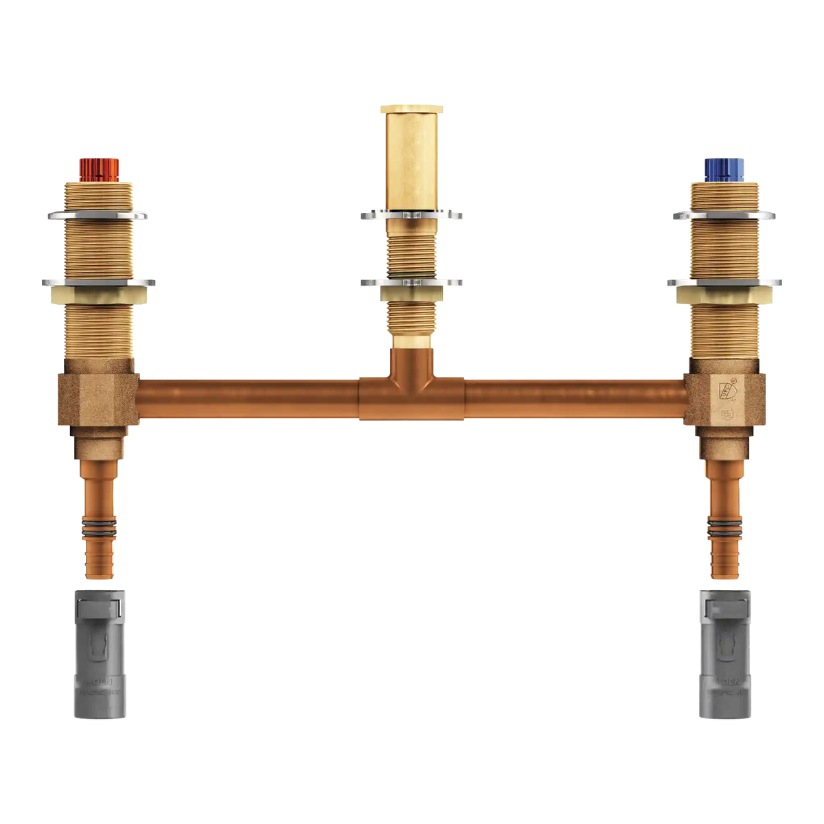 M-Pact Two Handle Roman Tub Valve 10" Centers 1/2" Pex with 1/2" Cpvc Adapters