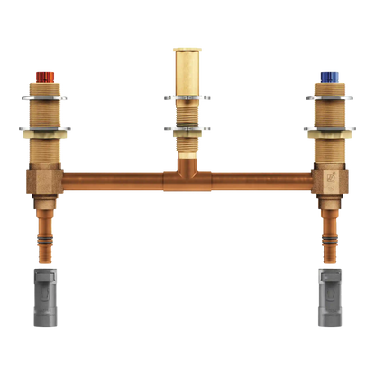 M-Pact Two Handle Roman Tub Valve 10" Centers 1/2" Pex with 1/2" Cpvc Adapters