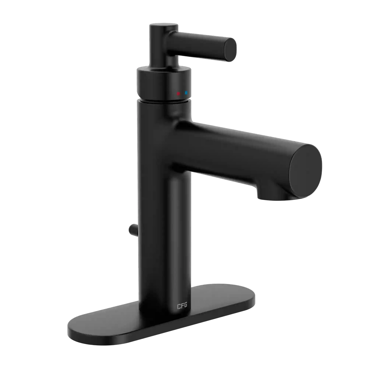 Aluma Matte black one-handle low arc bathroom faucet