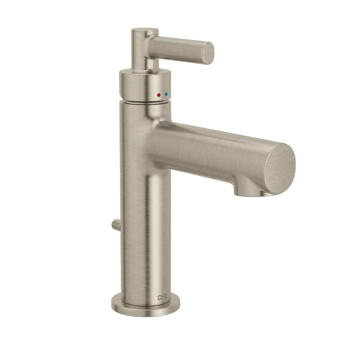 Aluma Brushed nickel one-handle low arc bathroom faucet