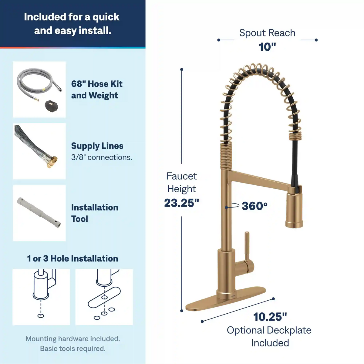 Kivo One-Handle High Arc Pulldown Kitchen Faucet