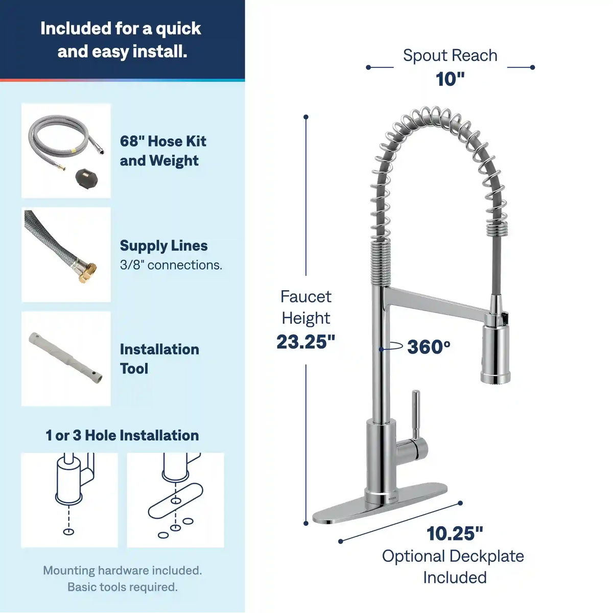 Kivo One-Handle High Arc Pulldown Kitchen Faucet