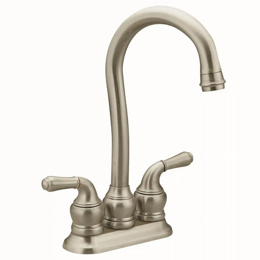 Monticello Chrome two-handle high arc bar faucet