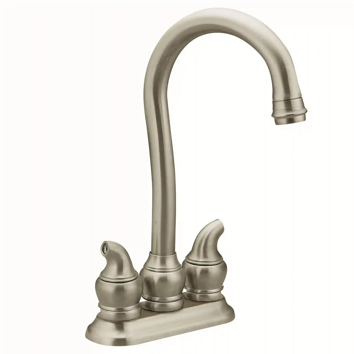 Monticello Chrome two-handle high arc bar faucet