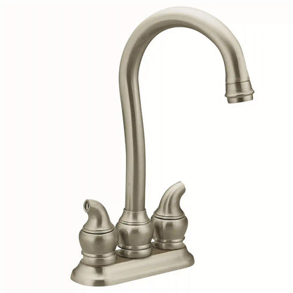 Monticello Chrome two-handle high arc bar faucet
