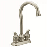 Monticello Chrome two-handle high arc bar faucet