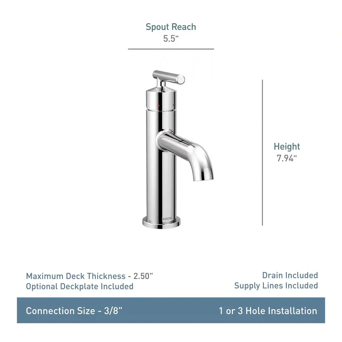 Gibson One-Handle High Arc Bathroom Faucet