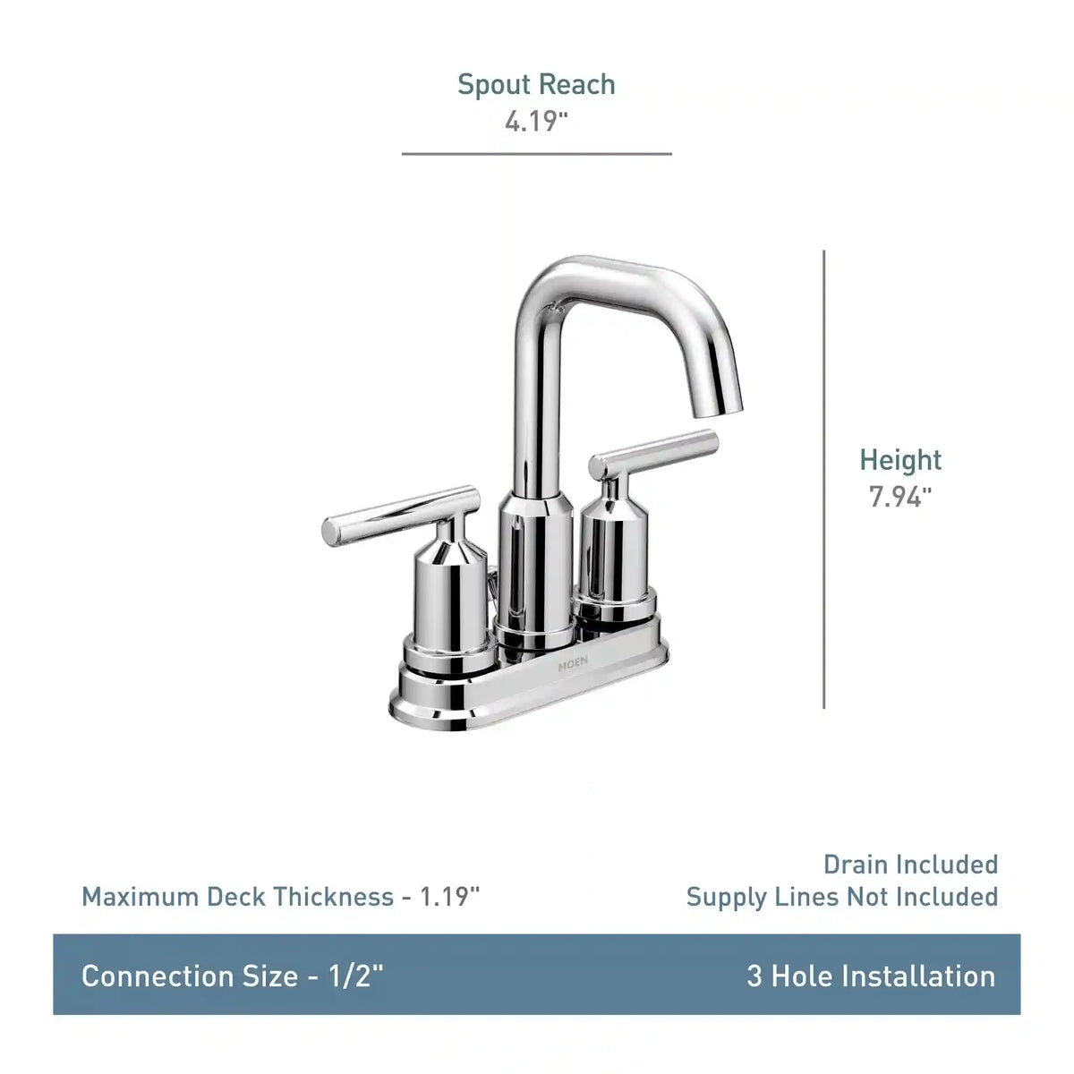 Gibson Two-Handle High Arc Bathroom Faucet