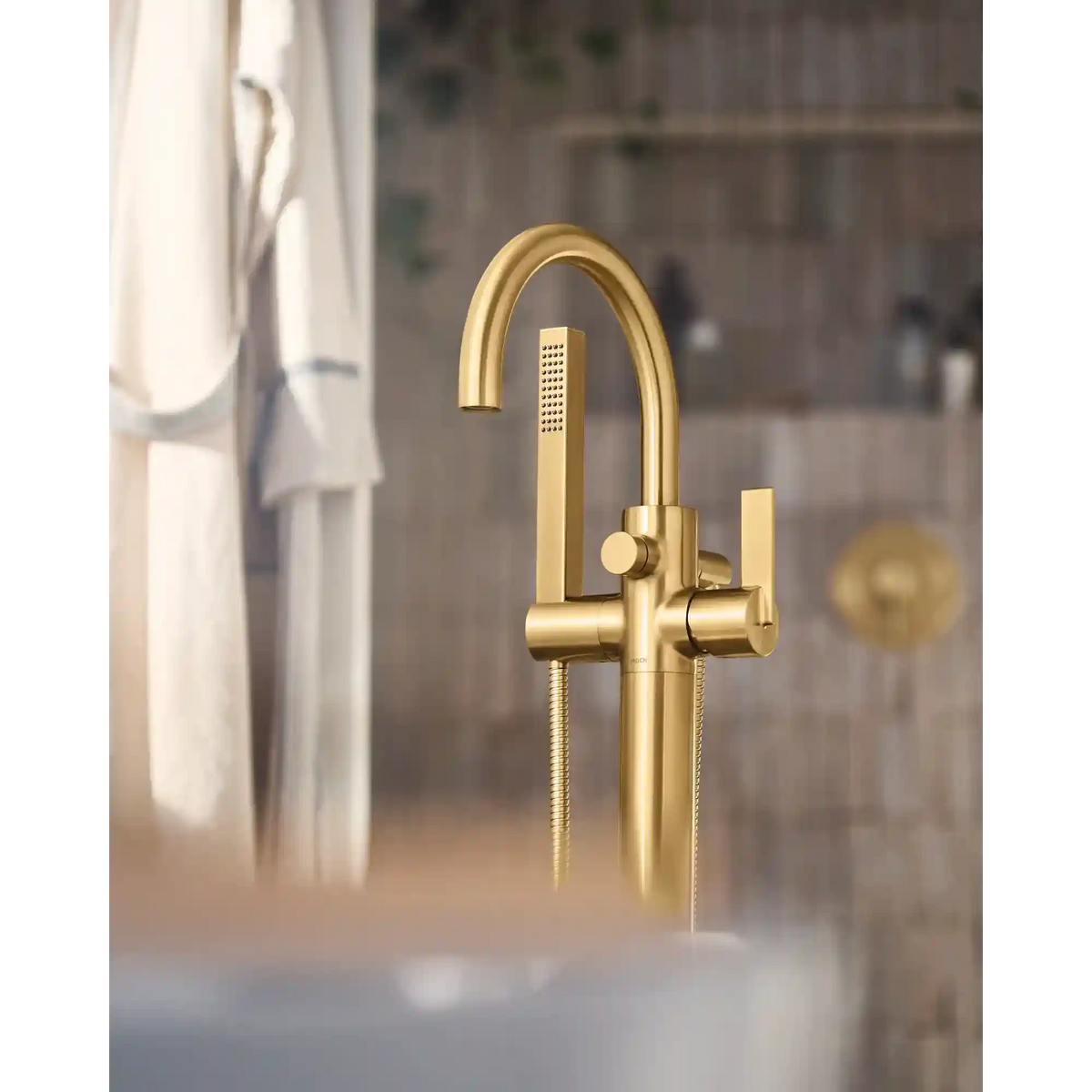 Cia One-Handle Tub Filler Includes Hand Shower