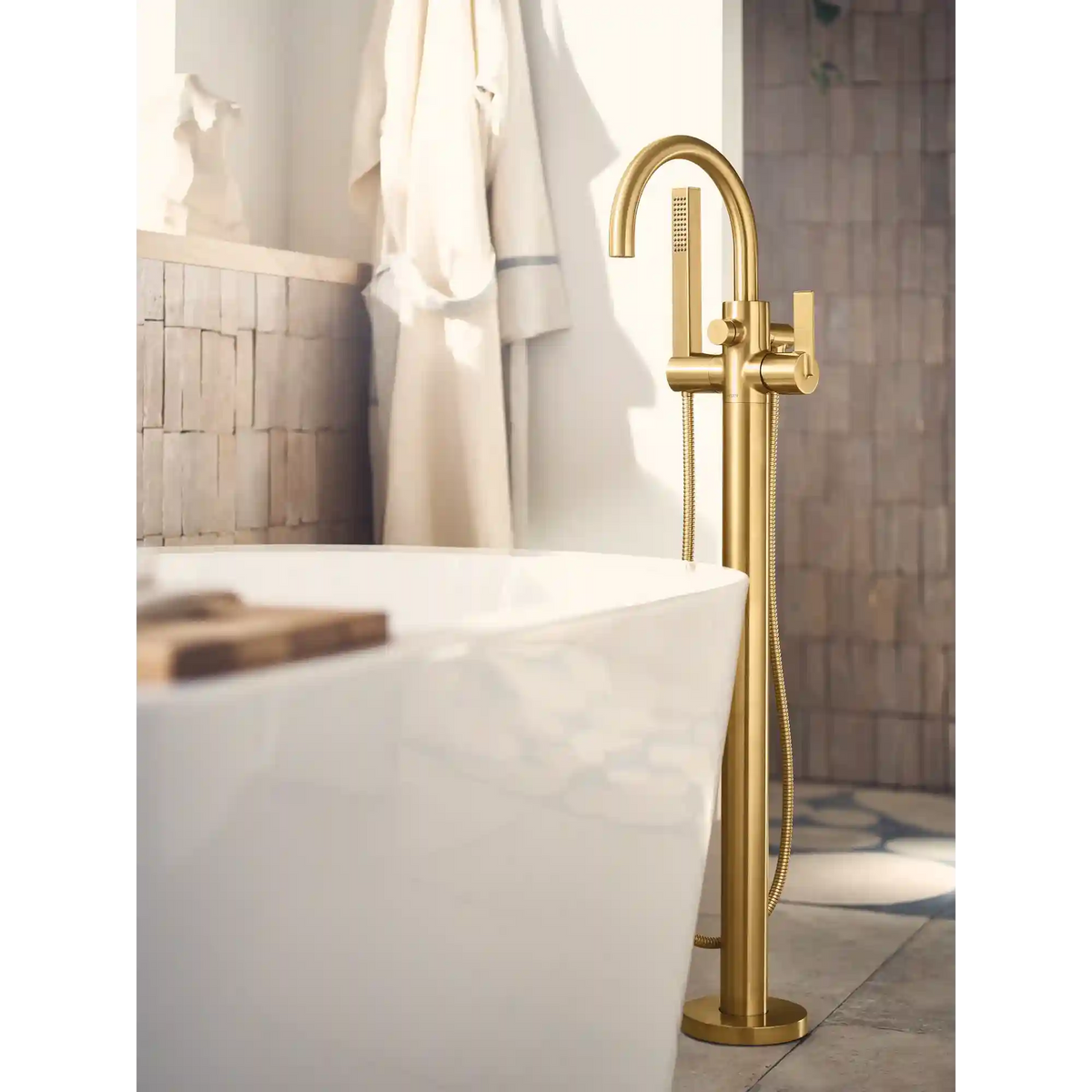 Cia One-Handle Tub Filler Includes Hand Shower
