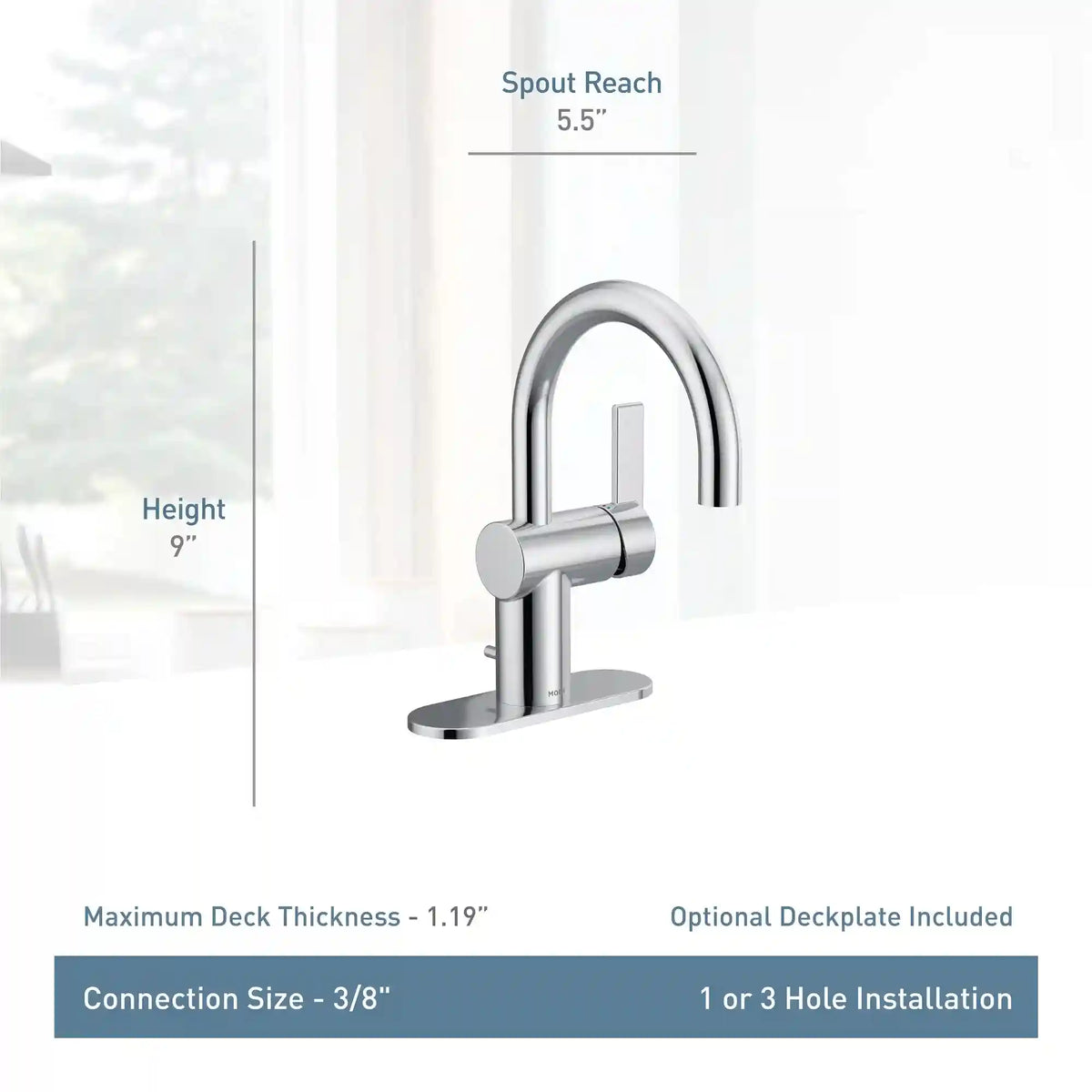 Cia One-Handle High Arc Bathroom Faucet