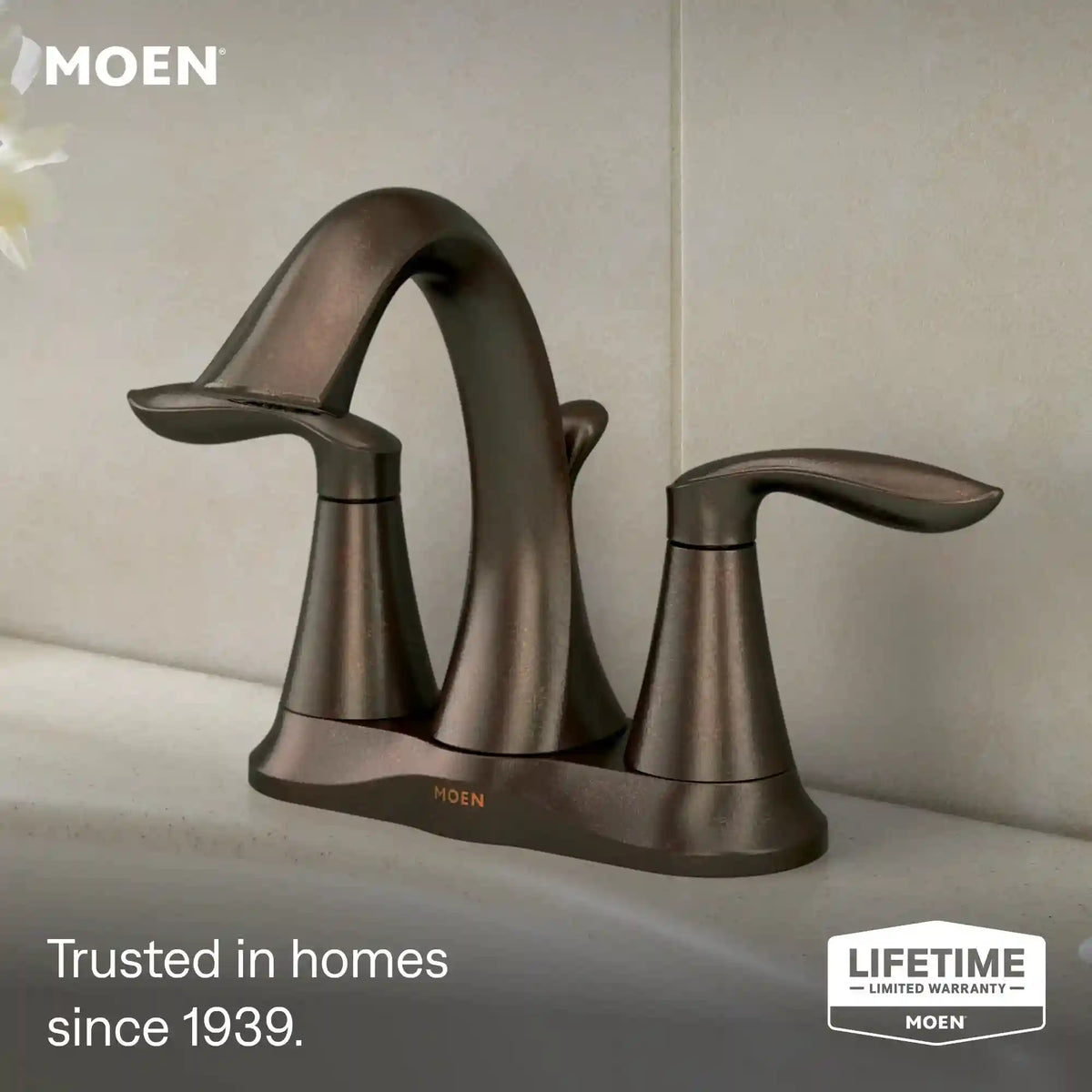 Eva Two-Handle High Arc Bathroom Faucet