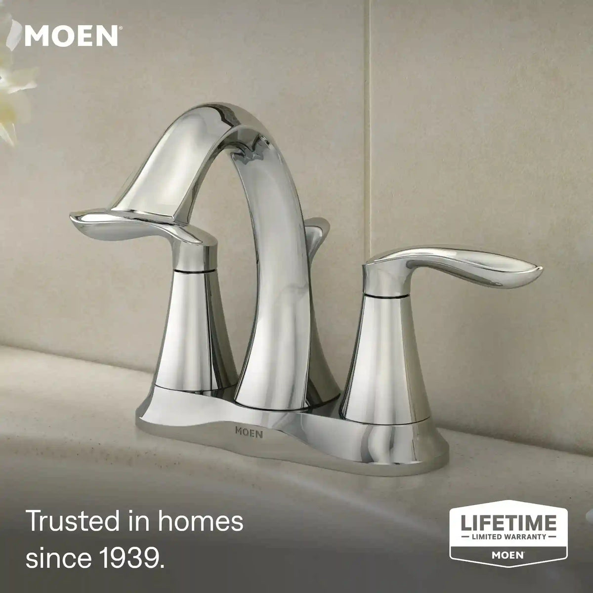Eva Two-Handle High Arc Bathroom Faucet