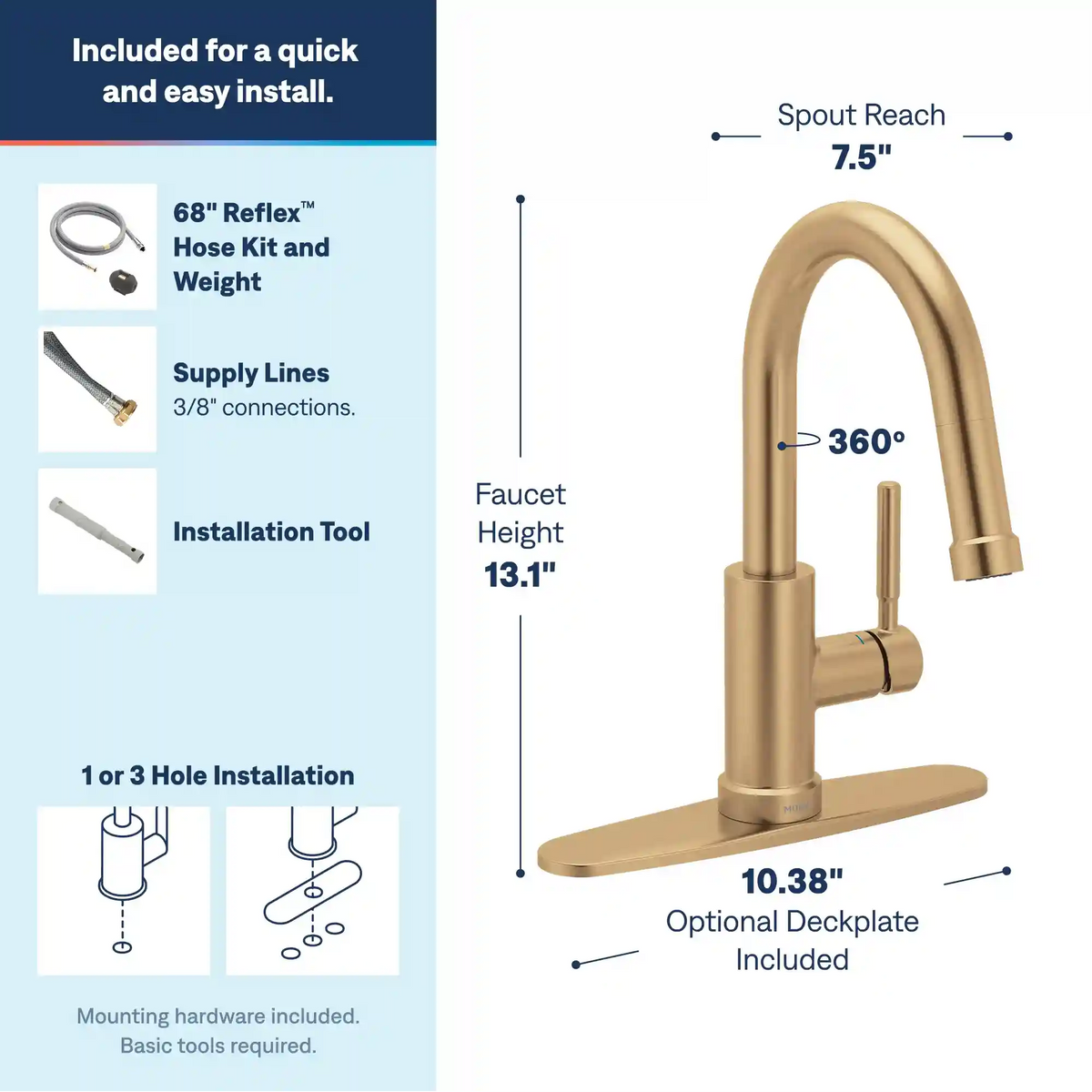 Kivo One-Handle High Arc Pulldown Bar Faucet