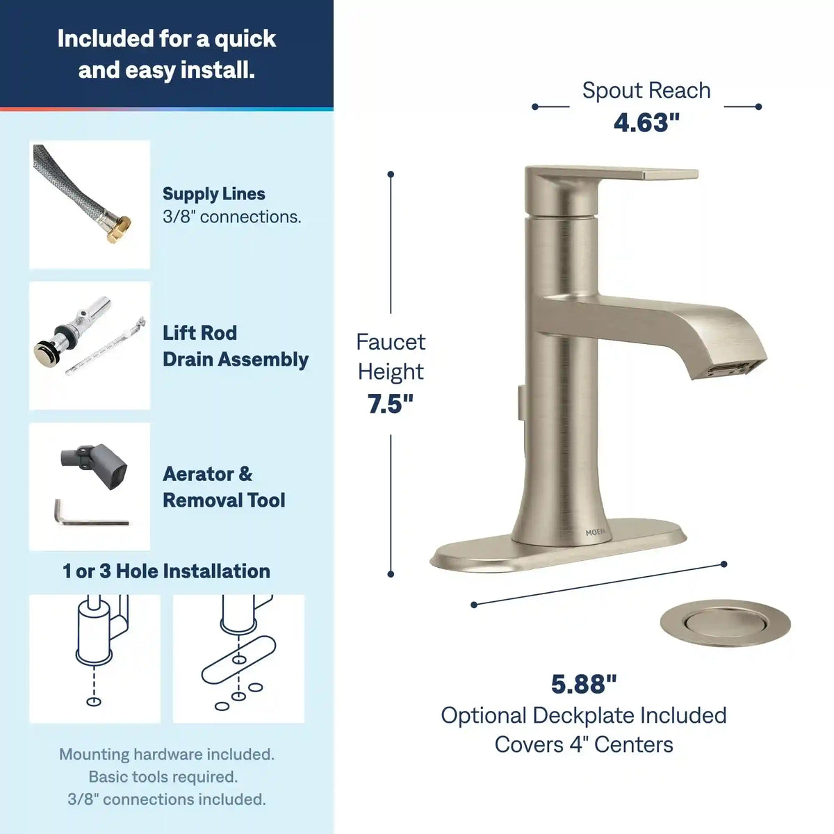 Genta LX One-Handle High Arc Bathroom Faucet
