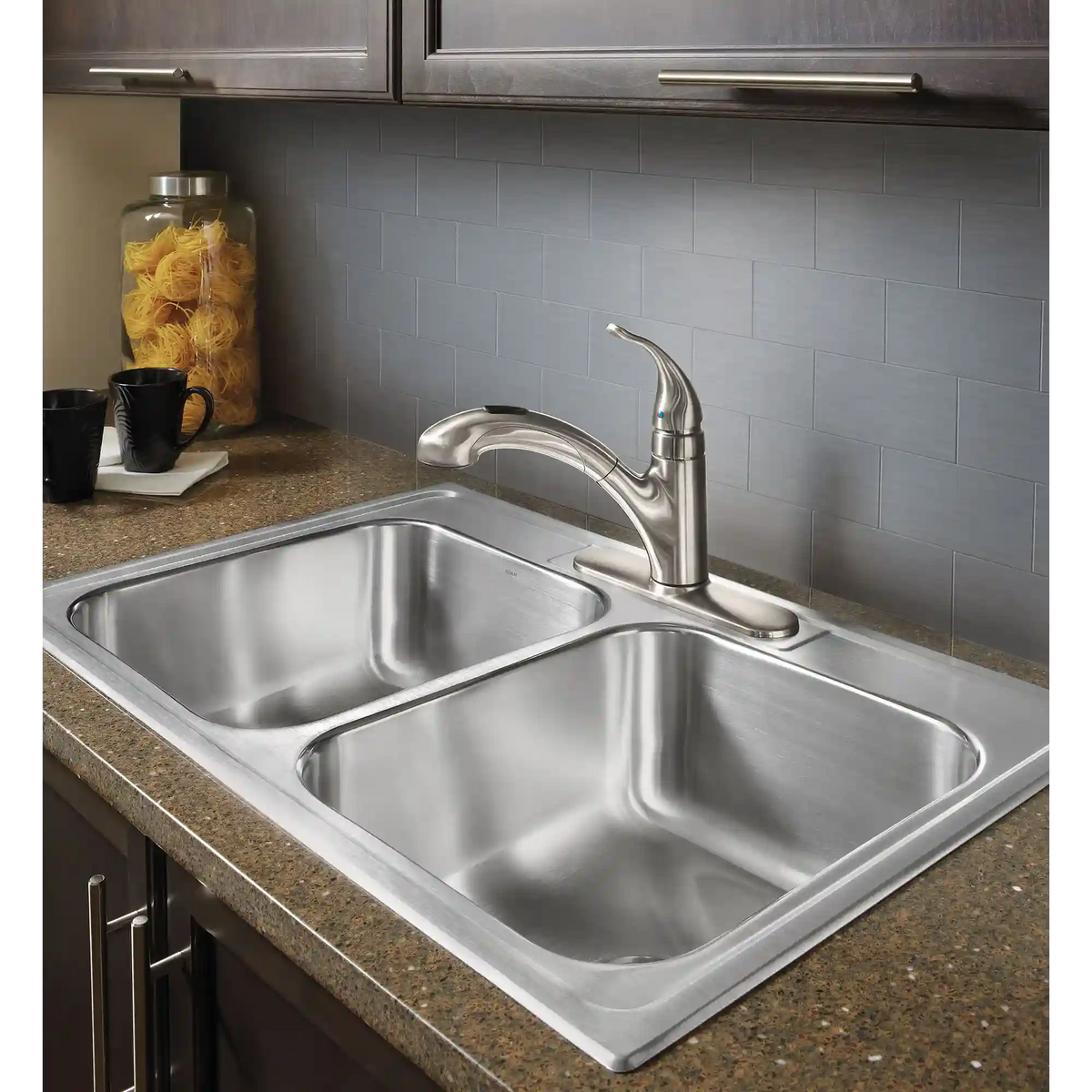 Integra One-Handle Low Arc Pullout Kitchen Faucet