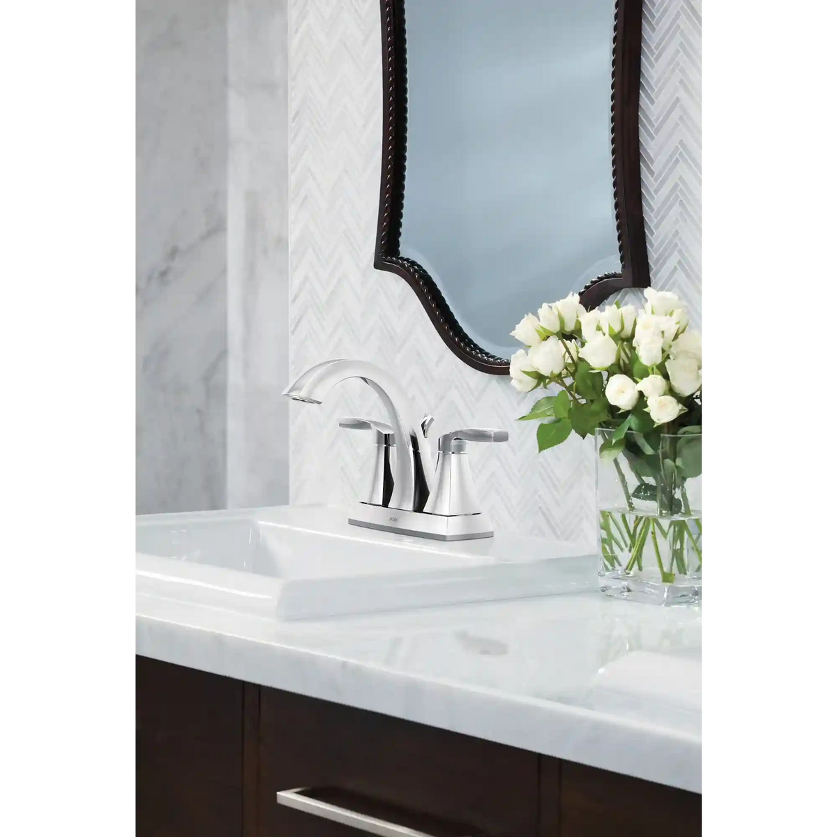 Voss Two-Handle High Arc Bathroom Faucet