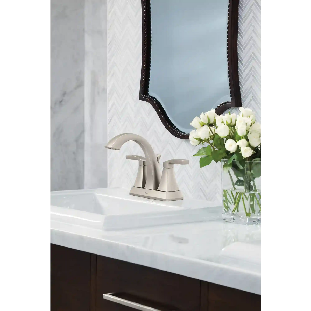 Voss Two-Handle High Arc Bathroom Faucet