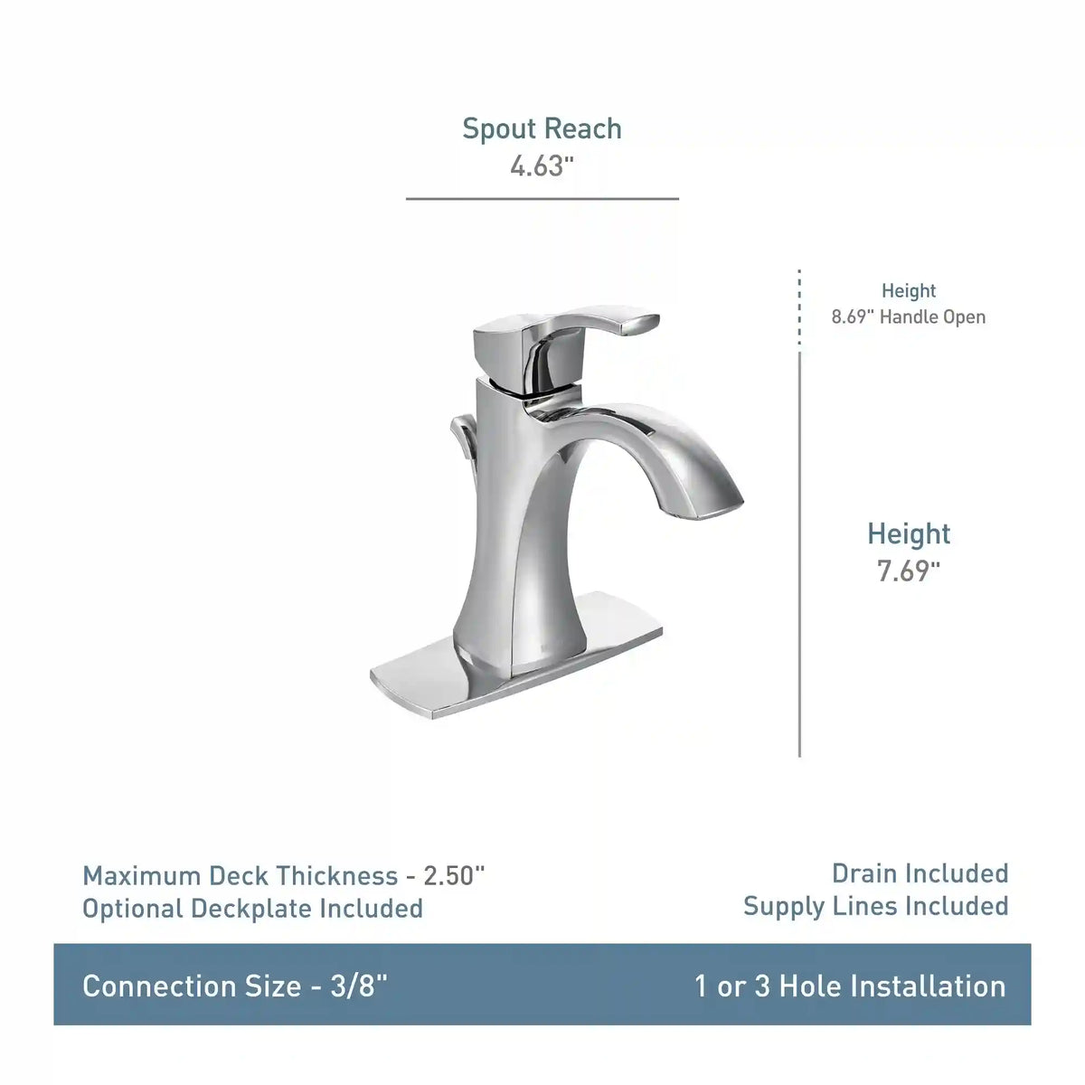 Voss One-Handle High Arc Bathroom Faucet
