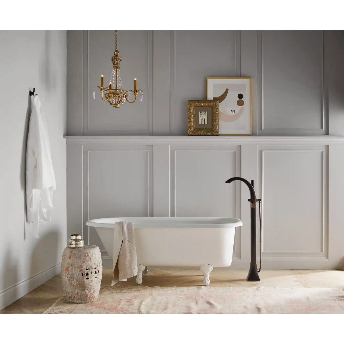 Voss One-Handle Tub Filler Including Handheld Shower