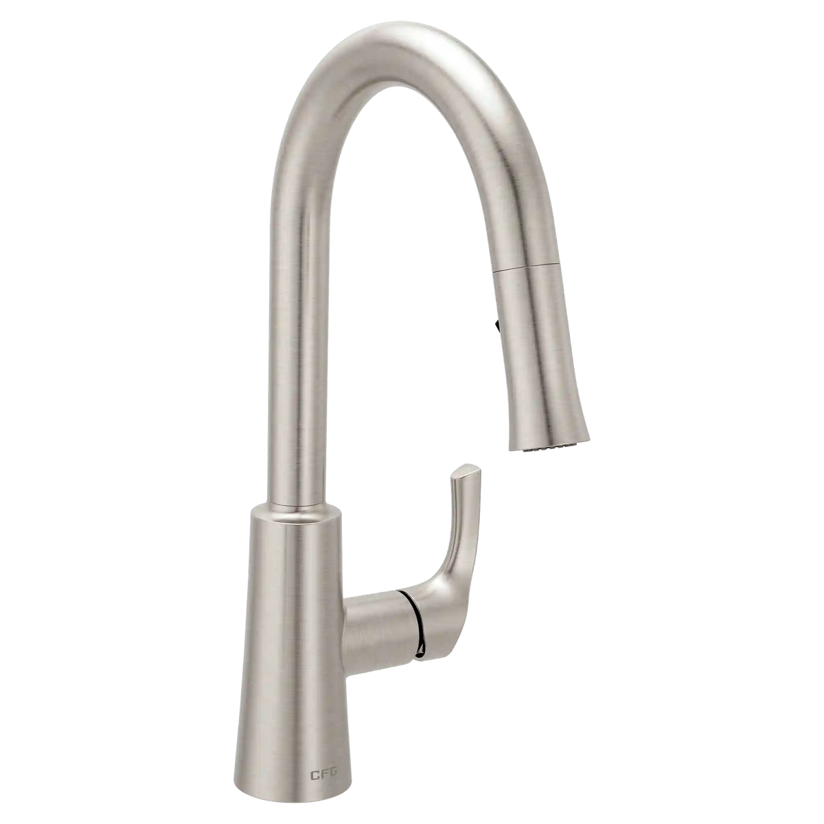 Ash Spot resist stainless one-handle high arc pulldown kitchen faucet