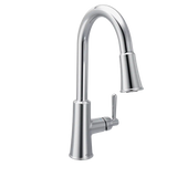Ember Chrome one-handle high arc pulldown kitchen faucet