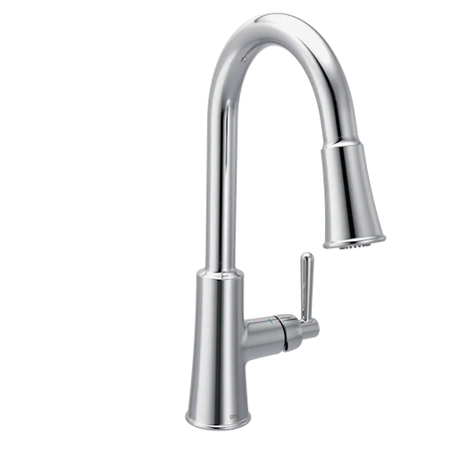 Ember Chrome one-handle high arc pulldown kitchen faucet