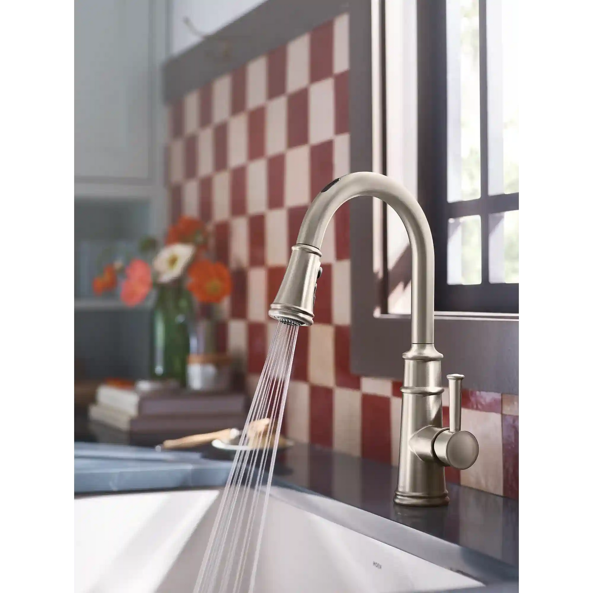 Belfield Smart Faucet Voice Control One-Handle High Arc Pulldown Kitchen Faucet