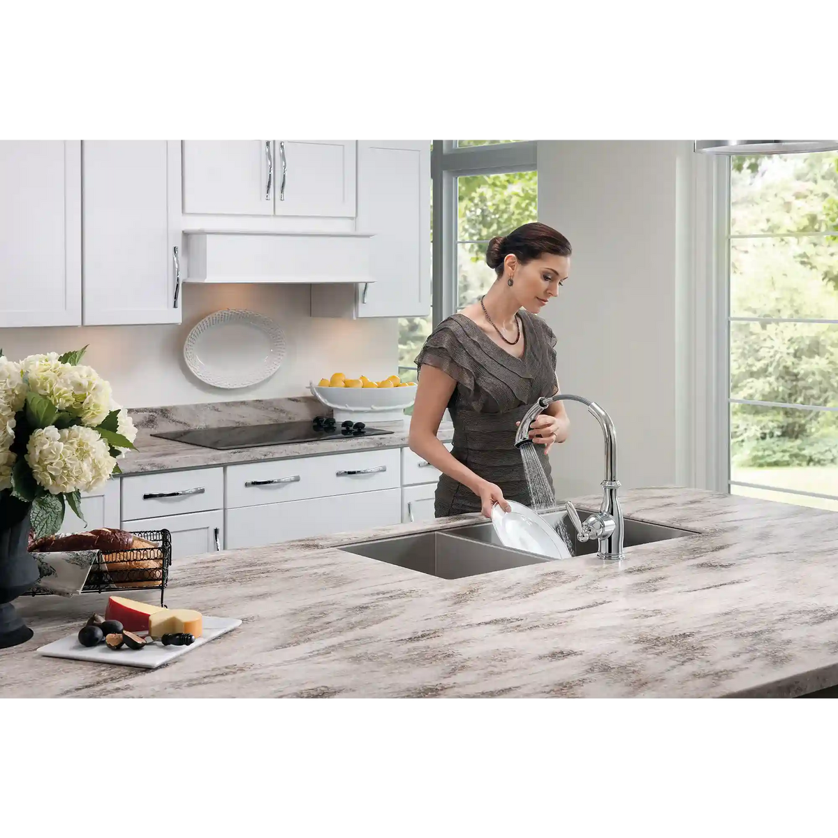Brantford One-Handle High Arc Pullout Kitchen Faucet