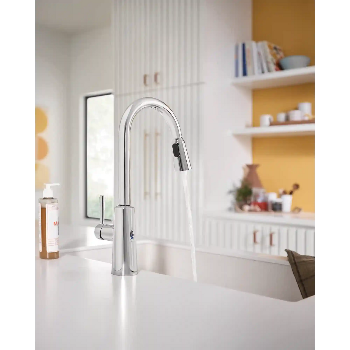 Riley MotionSense Wave One-Handle High Arc Pulldown Kitchen Faucet